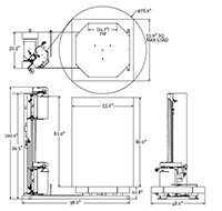 Orion® 80 Inch (in) Mast High Profile Deluxe (HPD) Turntable Pallet Wrapping System - 2