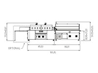HS Series 1576 Pound (lb) Machine Net Weight Intermittent Side Sealer with Shrink Tunnel - 2