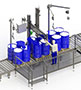 AiCrov Drum and IBC filling machine conveyor line – SP2